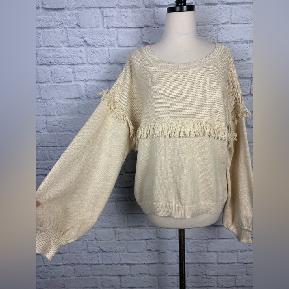 Joie Bleached Stone Angelia Sweater size Large - Picture 6 of 9
